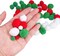 Christmas Pom Poms Pompoms for Art Crafts Gift Decorations, Red Green White, 400 Pieces